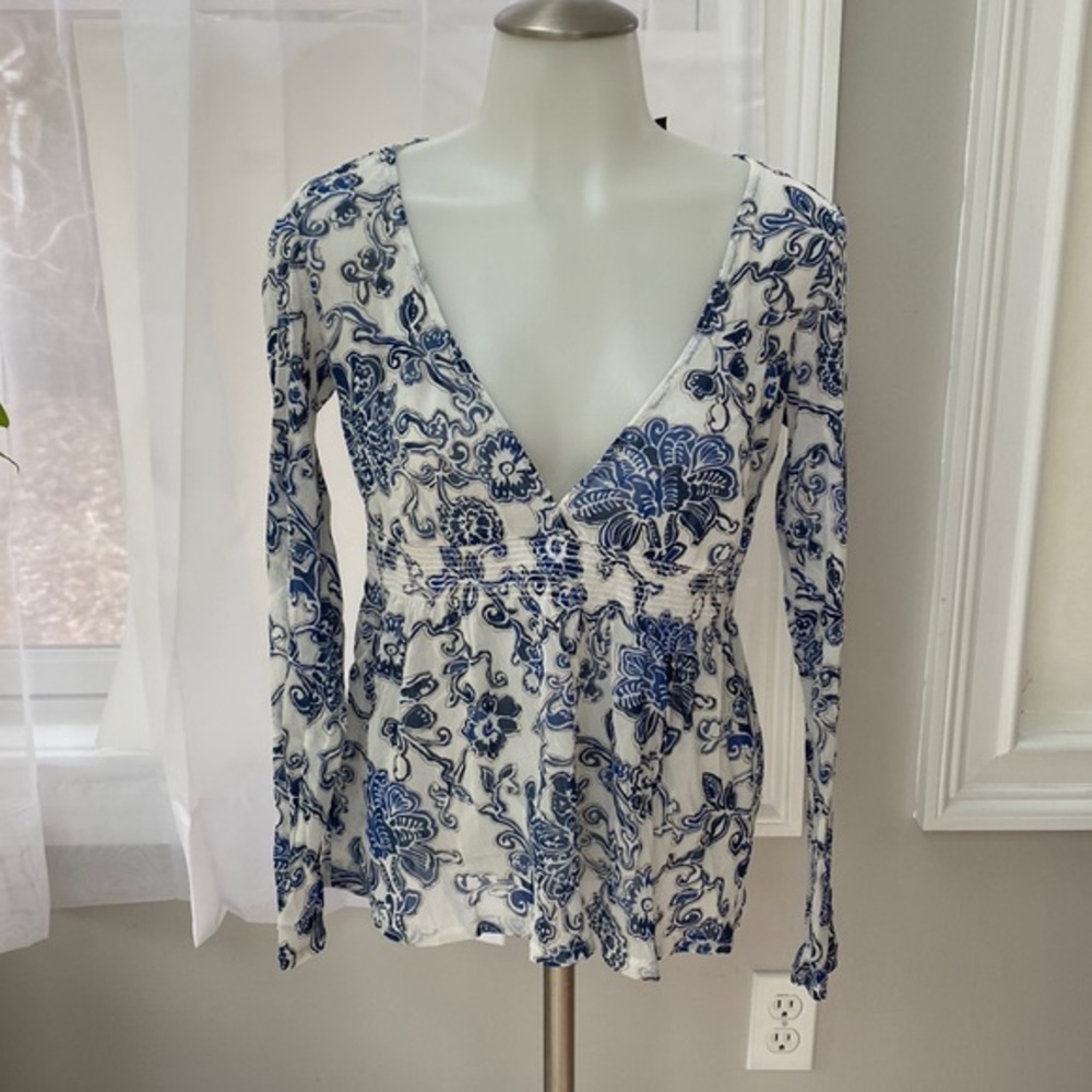 New York & Company Floral Babydoll‎ top